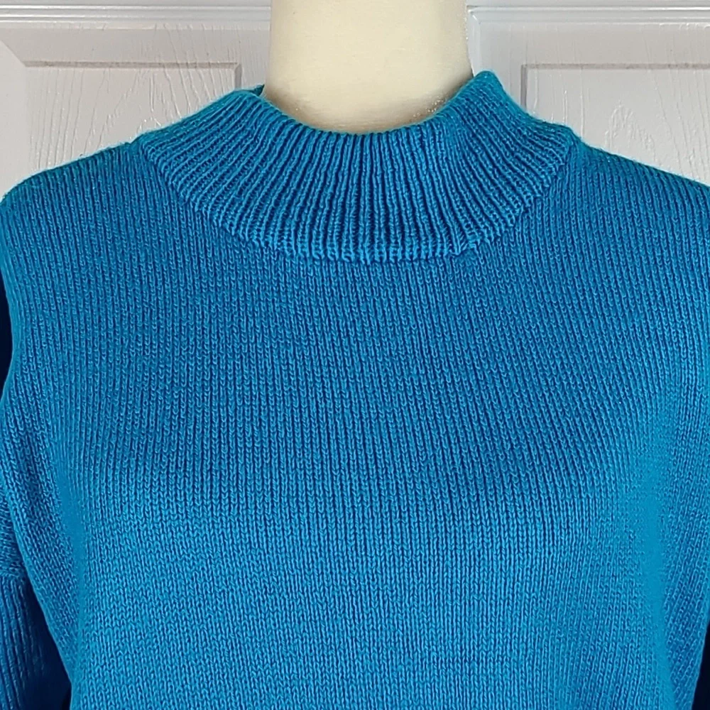 Handknit Mock Neck Sweater - Picture 2 of 9